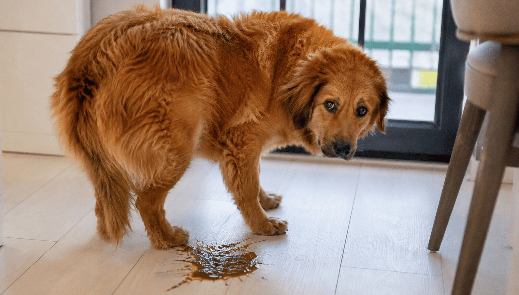 Cane sdraiato accanto alla ciotola con espressione spenta